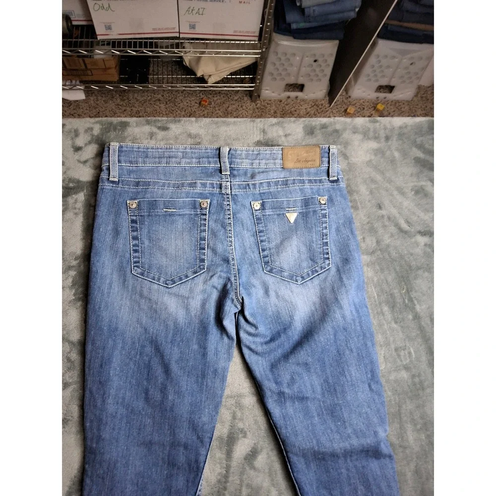 Guess Los Angeles Power Ultra Skinny Jeans Womens Medium Wash Low Rise‎ Denim 31